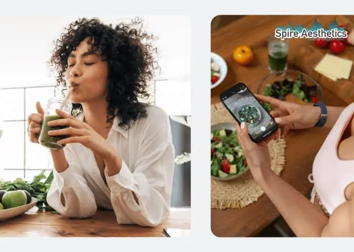 Image of woman looking into her diet and fat freezing Wolverhampton to improve her health