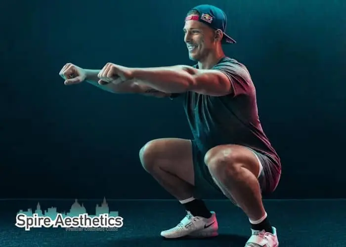 Image of man build leg muscle Wolverhampton through exercise