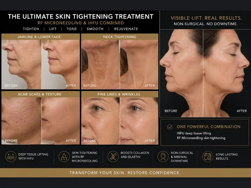 Results of combined treatment for the ultimate skin tightening treatment Wolverhampton